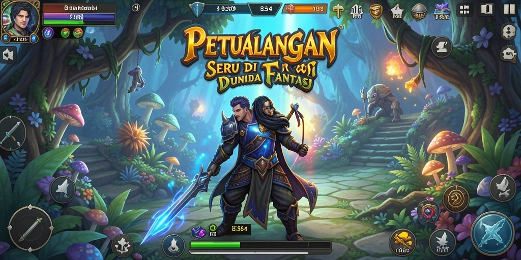 Tangkapan layar menampilkan aksi petualangan seru dalam game 8364.