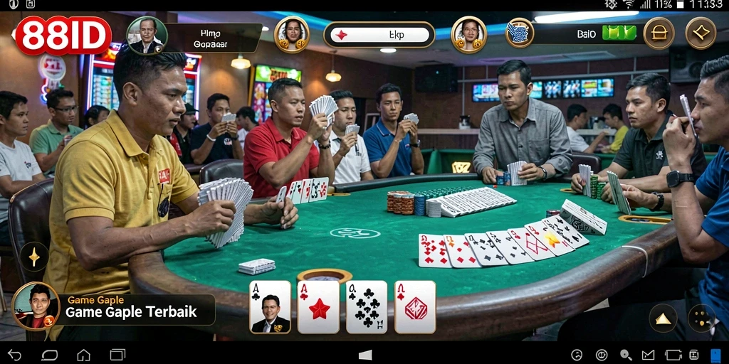 Screenshot gameplay Gaple di 88ID yang seru dan menarik.