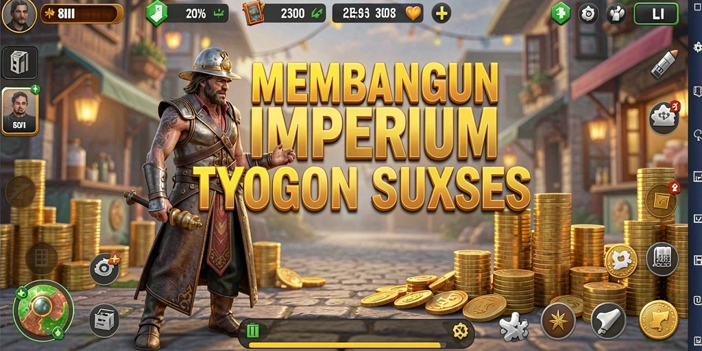 Screenshot gameplay menunjukkan aktivitas seru dalam membangun imperium Tycoon.