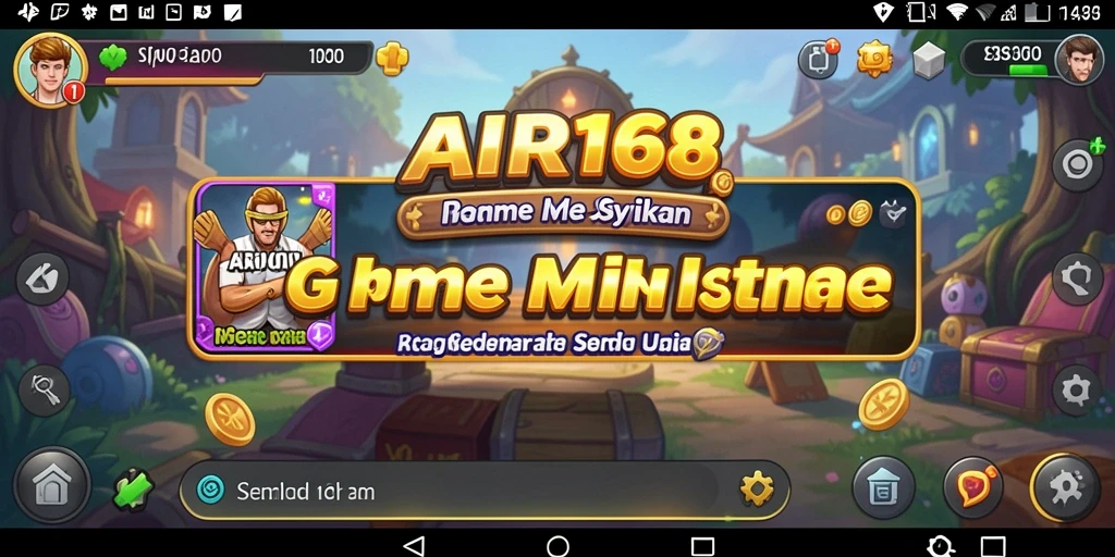 Screenshot menunjukkan gameplay santai AIR168 dengan karakter dan sumber daya.