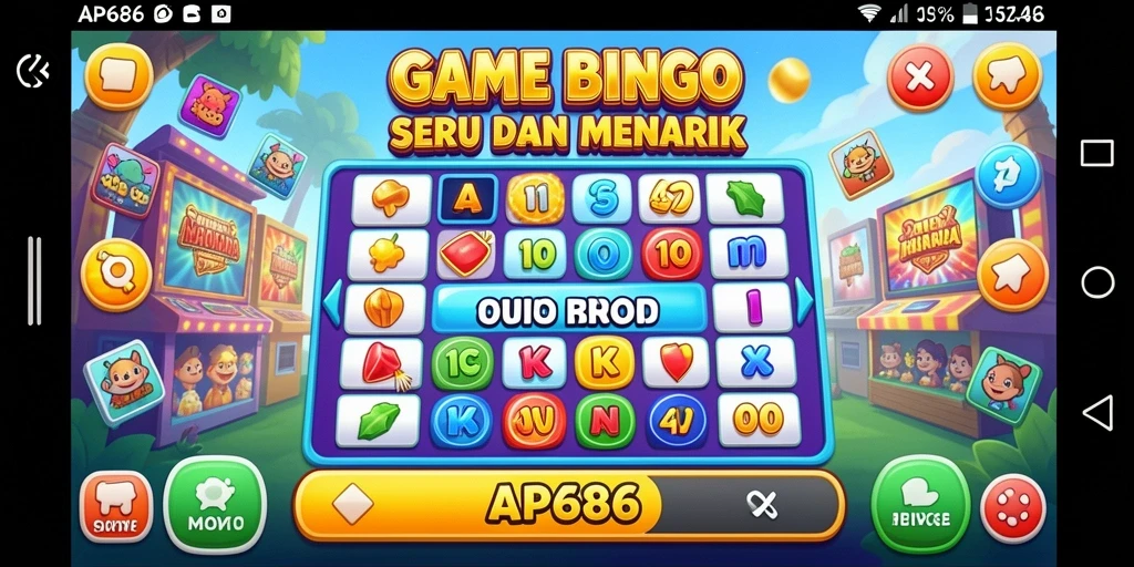 Tampilan gameplay Bingo yang mengasyikkan dan interaktif.