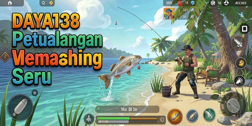Screenshot gameplay DAYA138 menampilkan aksi memancing yang seru.