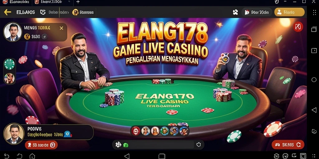 Tampilan gameplay Live Casino di aplikasi ELANG178 yang memukau.