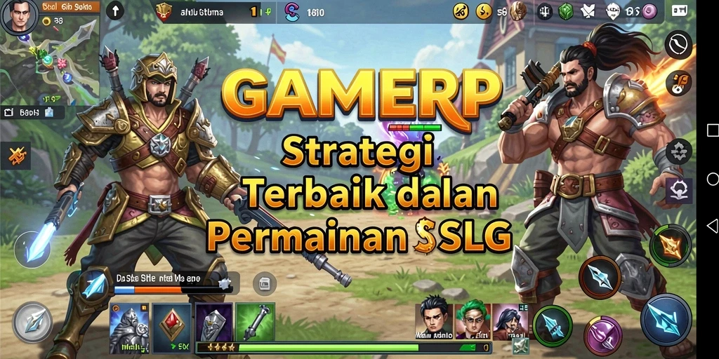Screenshot utama GAMERP menampilkan pertempuran strategis yang mendebarkan.