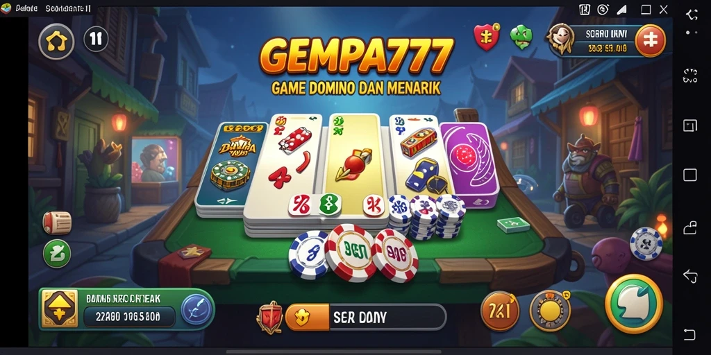 Tampilan gameplay GEMPA777 yang seru dan mengasyikkan dalam permainan Domino.