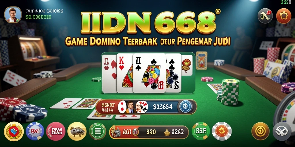 Tampilan gameplay IDN668 yang mendebarkan saat permainan domino berlangsung.