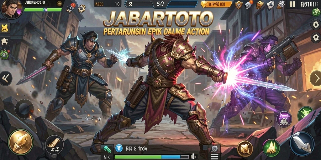 Screenshot utama JABARTOTO menunjukkan aksi pertarungan yang mendebarkan.
