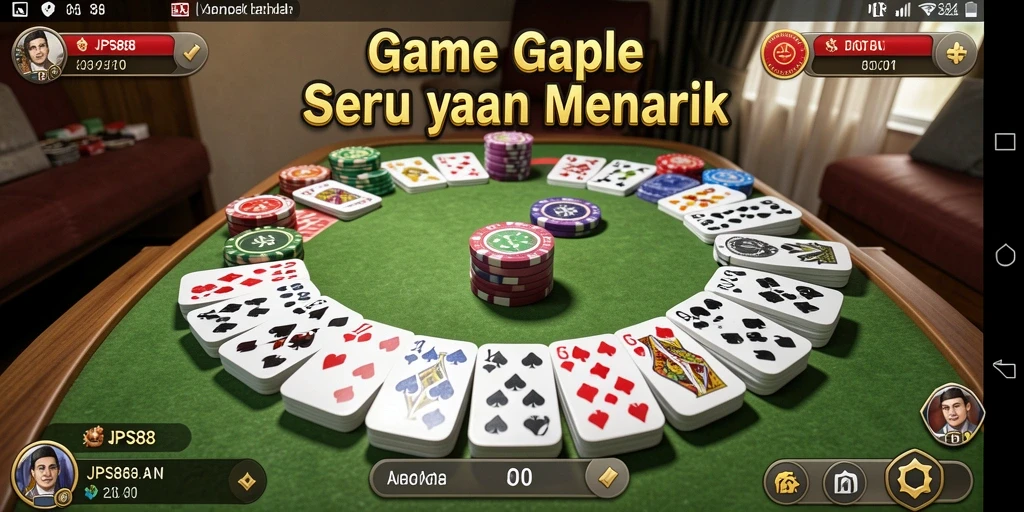 Tampilan gameplay seru JPS88 saat bermain Gaple.