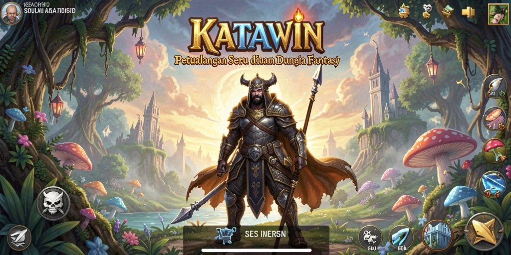 Screenshot gameplay KATAWIN dengan aksi pertarungan yang seru.