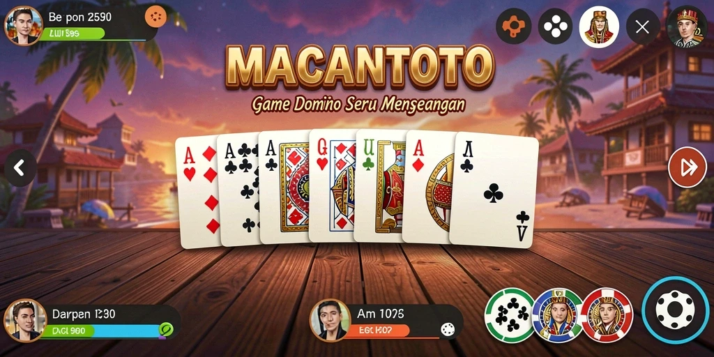 Screenshot gameplay seru dari MACANTOTO yang menunjukkan aksi domino.