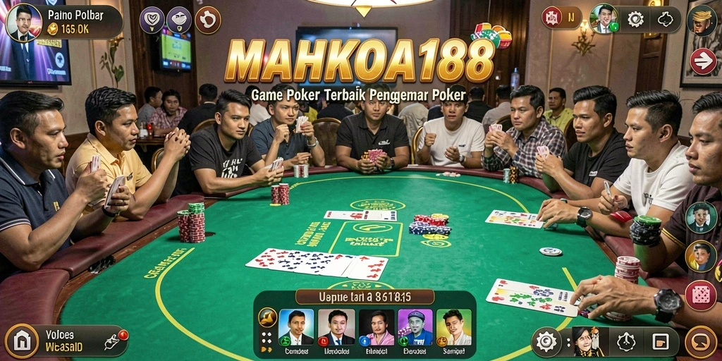Tangkapan layar gameplay Poker di MAHKOTA188 yang mendebarkan.