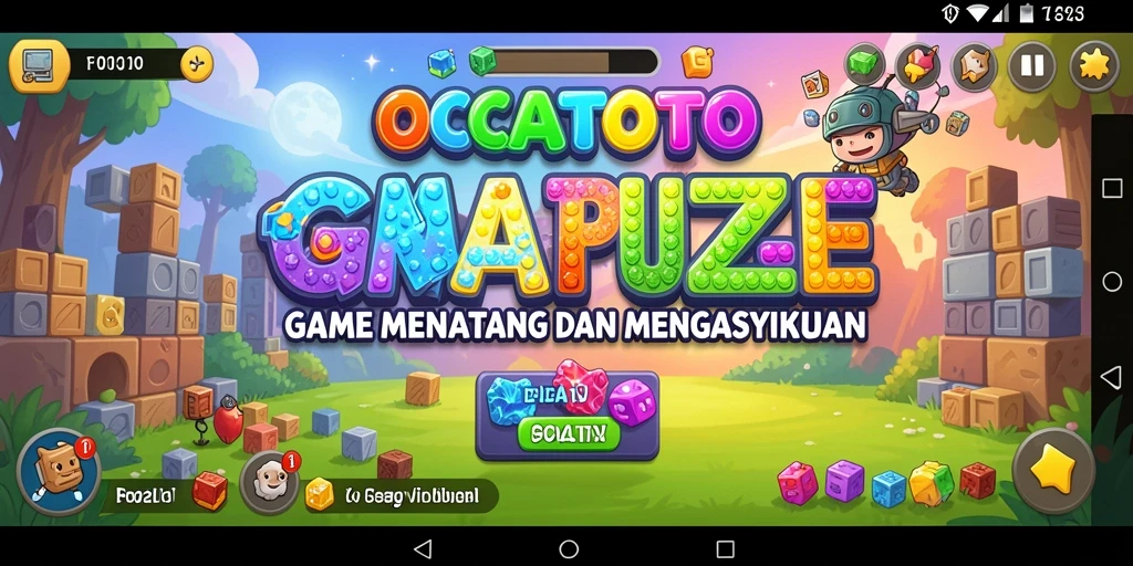 Screenshot gameplay OCATOTO menampilkan tantangan Puzzle yang menarik.