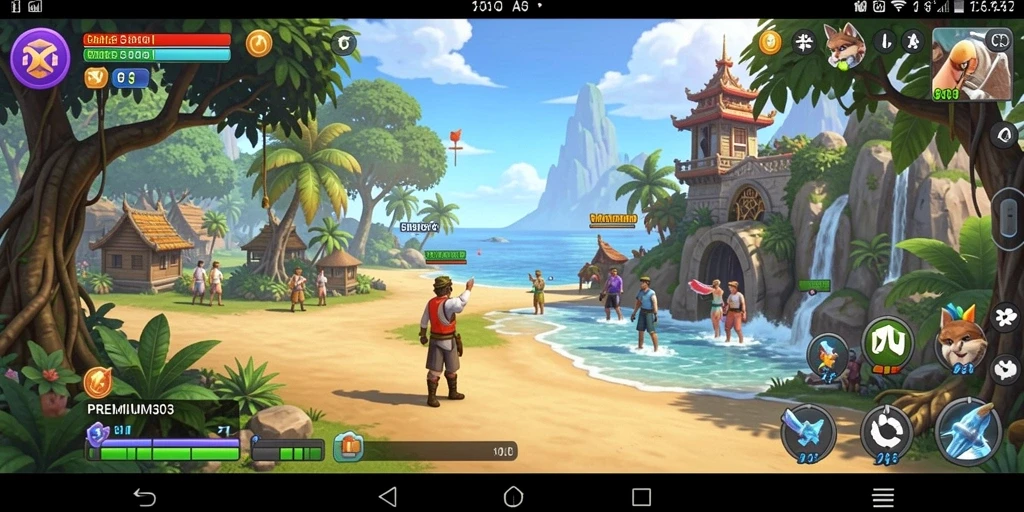 Tampilan gameplay PREMIUM303 yang ceria dan mengasyikkan.