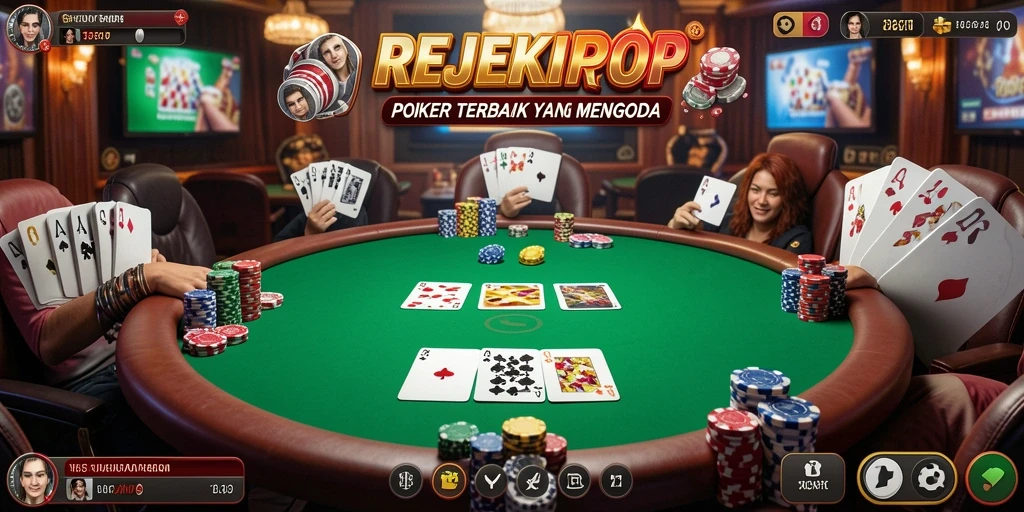 Tampilan menarik dari gameplay Poker yang mendebarkan.