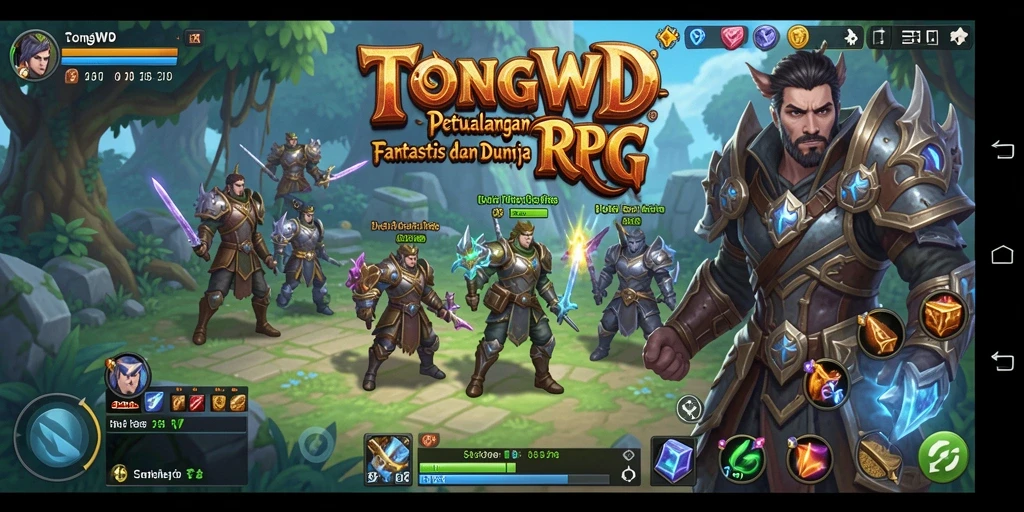 Tampilan gameplay TONGWD yang menegangkan dalam pertempuran RPG.