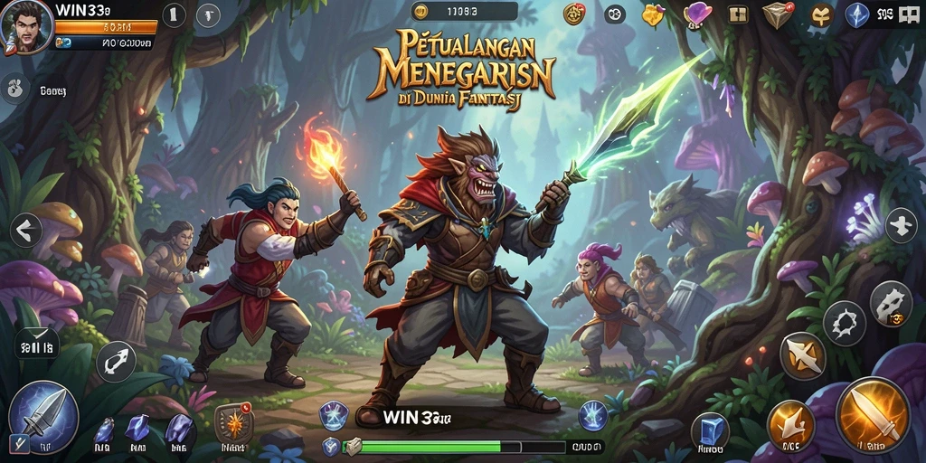 Tampilan gameplay yang menegangkan dan penuh warna dalam WIN33.