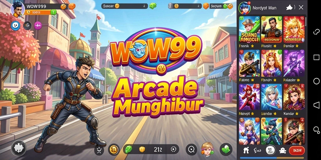 Screenshot gameplay WOW99 menunjukkan aksi mendebarkan di setiap level.