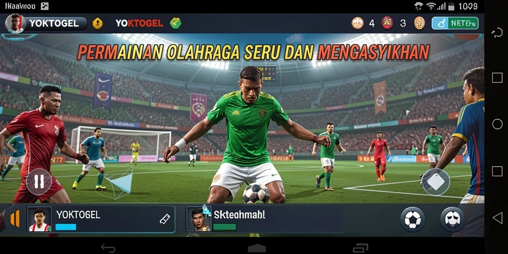 Tangkapan layar YOKTOGEL menunjukkan aksi olahraga yang intens.