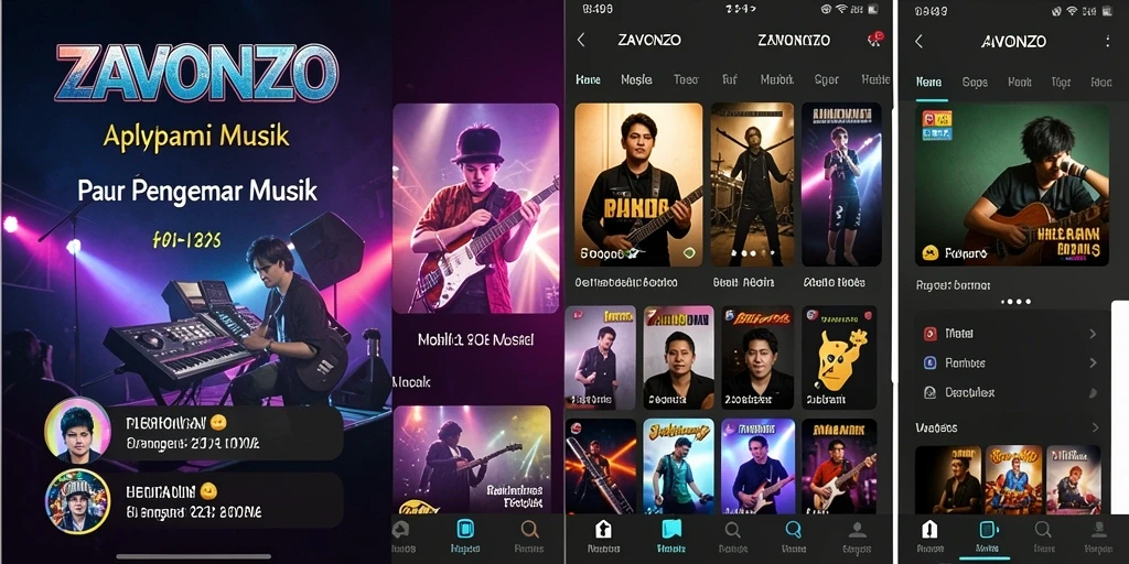 Screenshot ZAVONZO menampilkan pengalaman bermain musik yang seru.